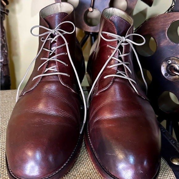 EUC Nisola “Emilio” Chukka Boots Leather Upper Brown/Cordovan Size 11 - Picture 9 of 16